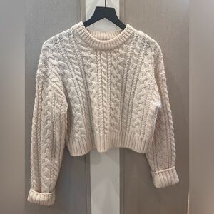 Zara Cable knit cropped sweater, fits woman’s size small and XS